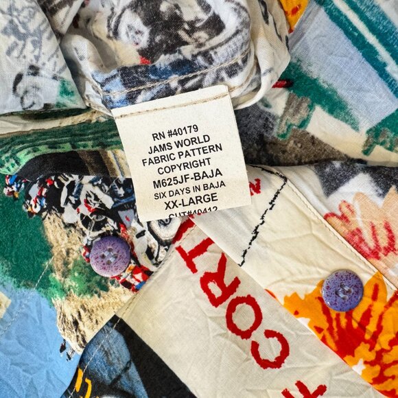 FAST JAMS by JAMS WORLD Hawaiian Aloha Short Sleeve Shirt 6 Days in Baja XXL NWT - Picture 6 of 8